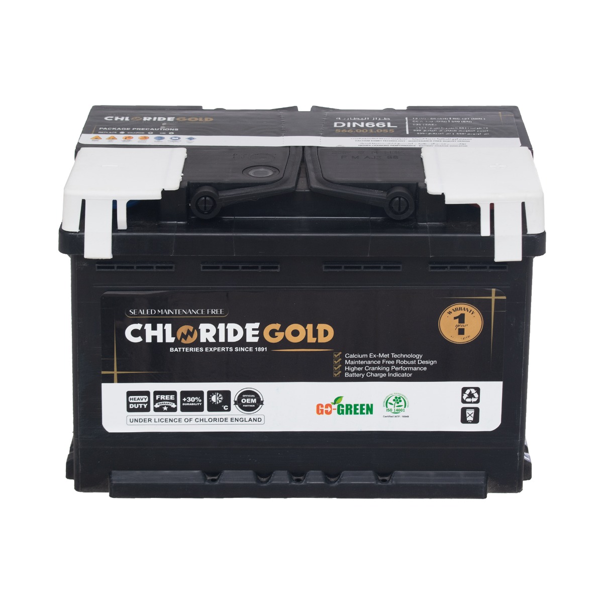 Chloride Gold Din66L 12 66 Ah