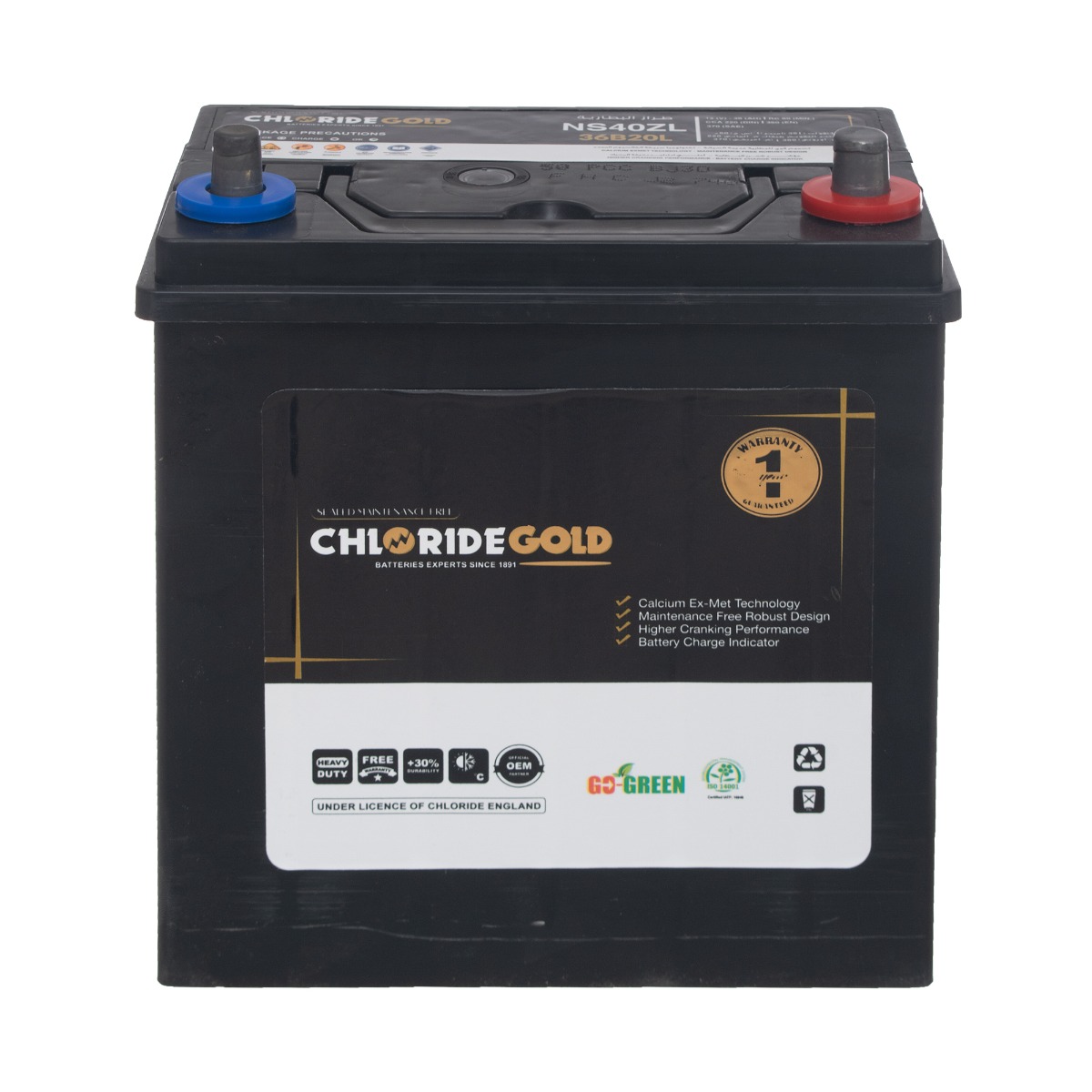 Chloride Gold Ns40Zl 12 36 Ah
