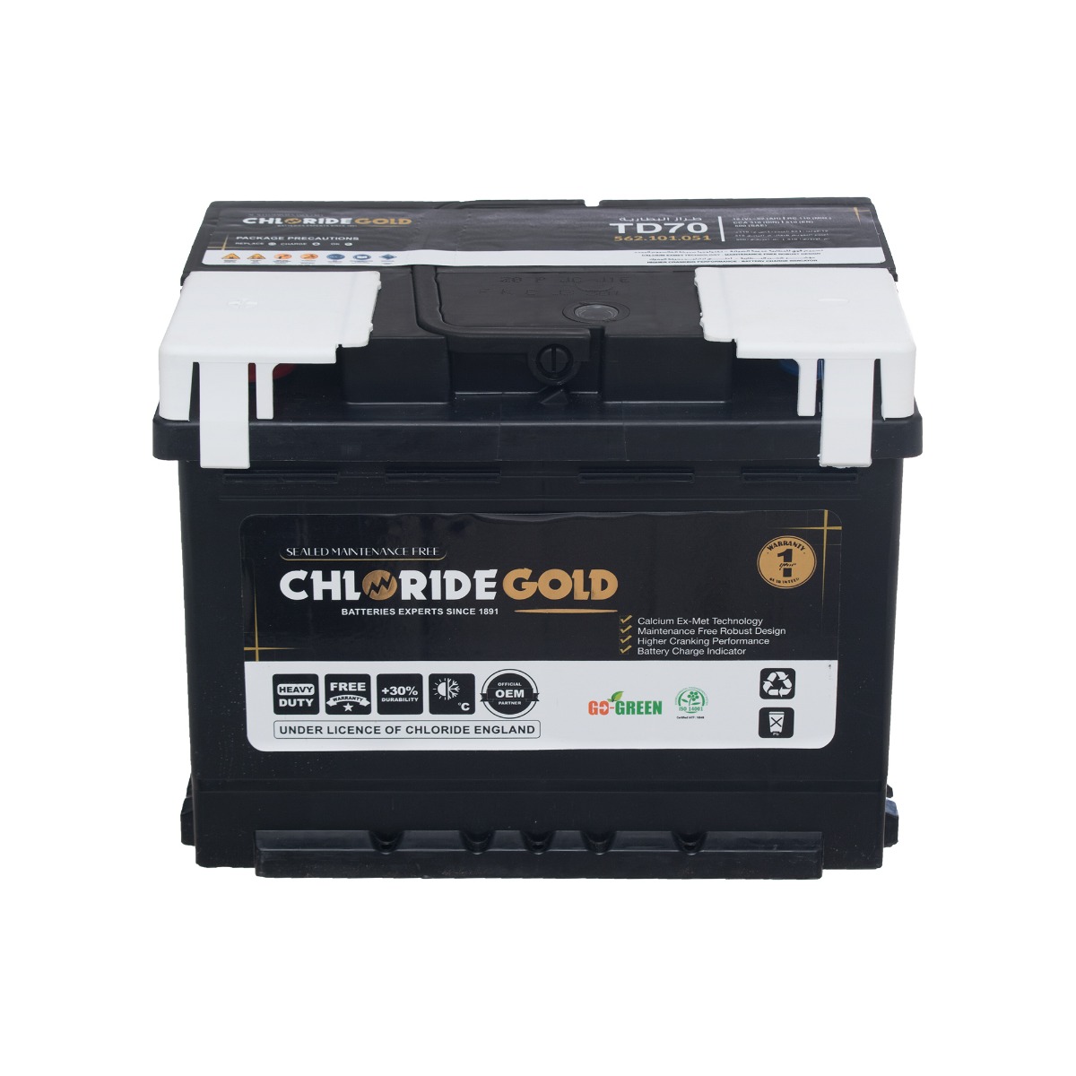 Chloride Gold Td70L 12 62 Ah R