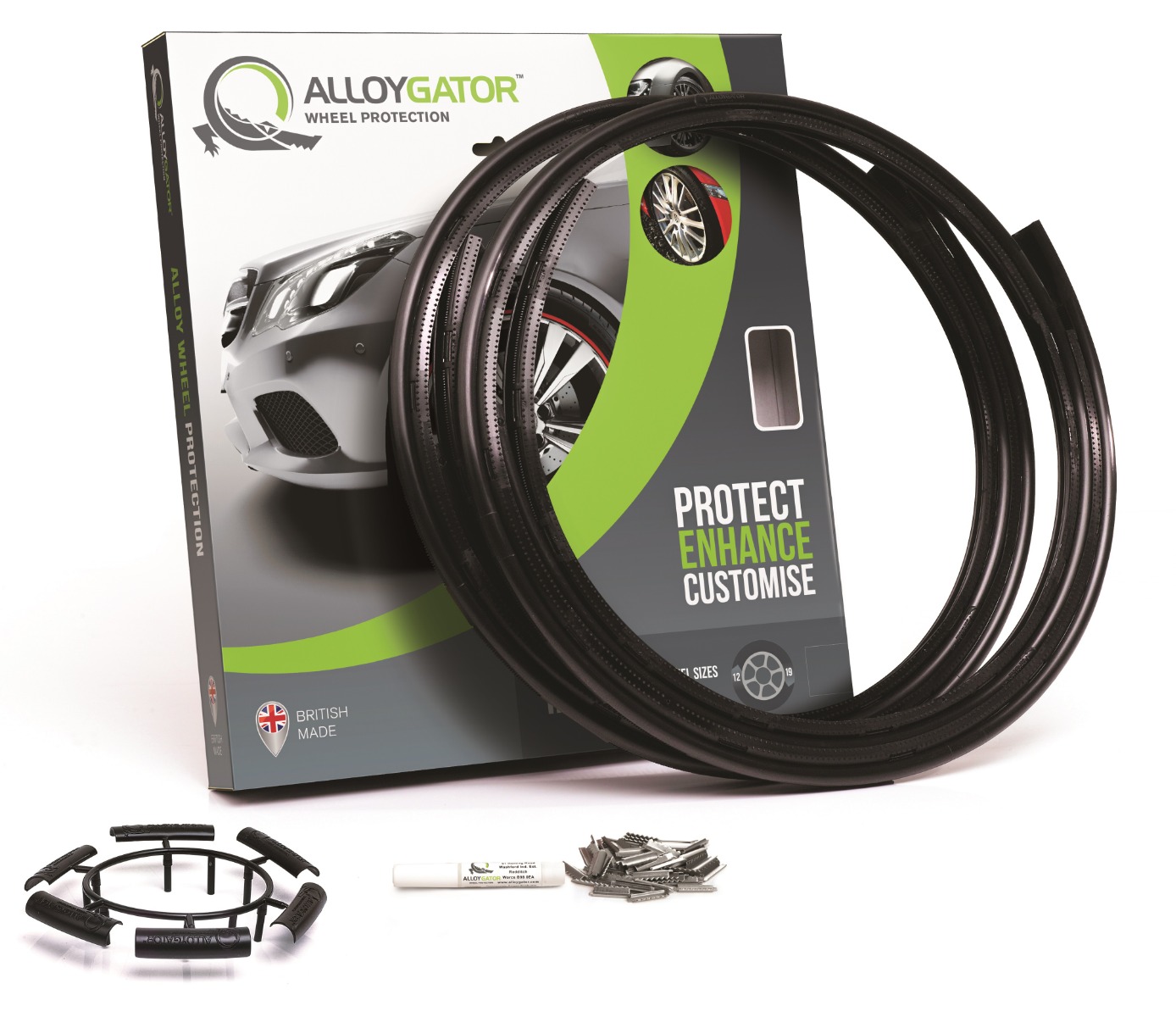 Alloygator Inter Wheel Rim Protector Setof4 Black